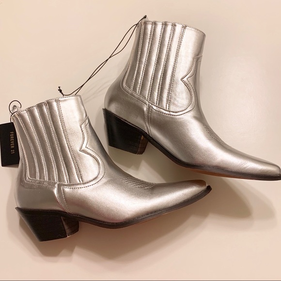 🌸 SALE New Forever21 Metallic Western Boots - Picture 7 of 8